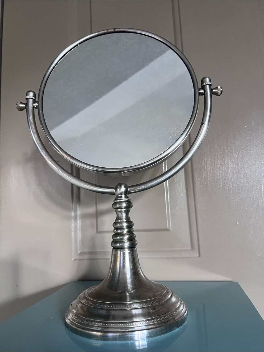 Silver Finish Double-Sided Vanity Mirror - Classic Home Bath